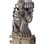 Pure Brass Mahakali Statue Idol with 10 Heads | 15" Tall | Handcrafted in India | Embodiment of Strength, Protection & Divine Energy | Powerful Spiritual Presence